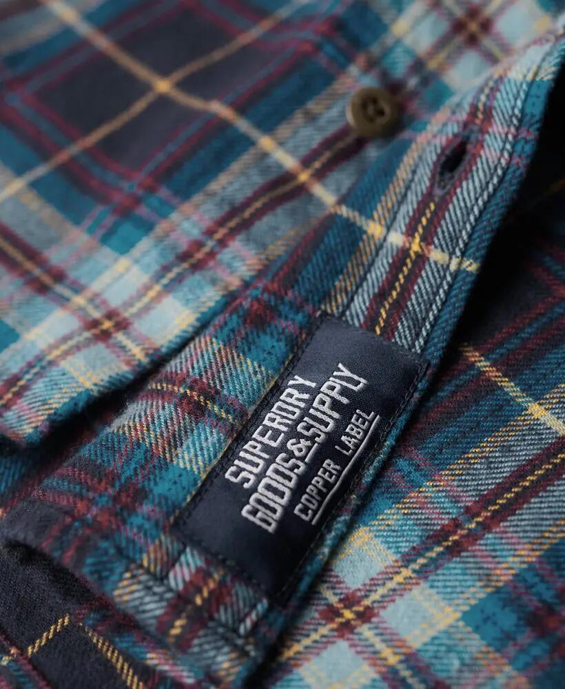 superdry Lange mouw Lumberjack shirt van katoen – Drayton Check Navy 2 6/7