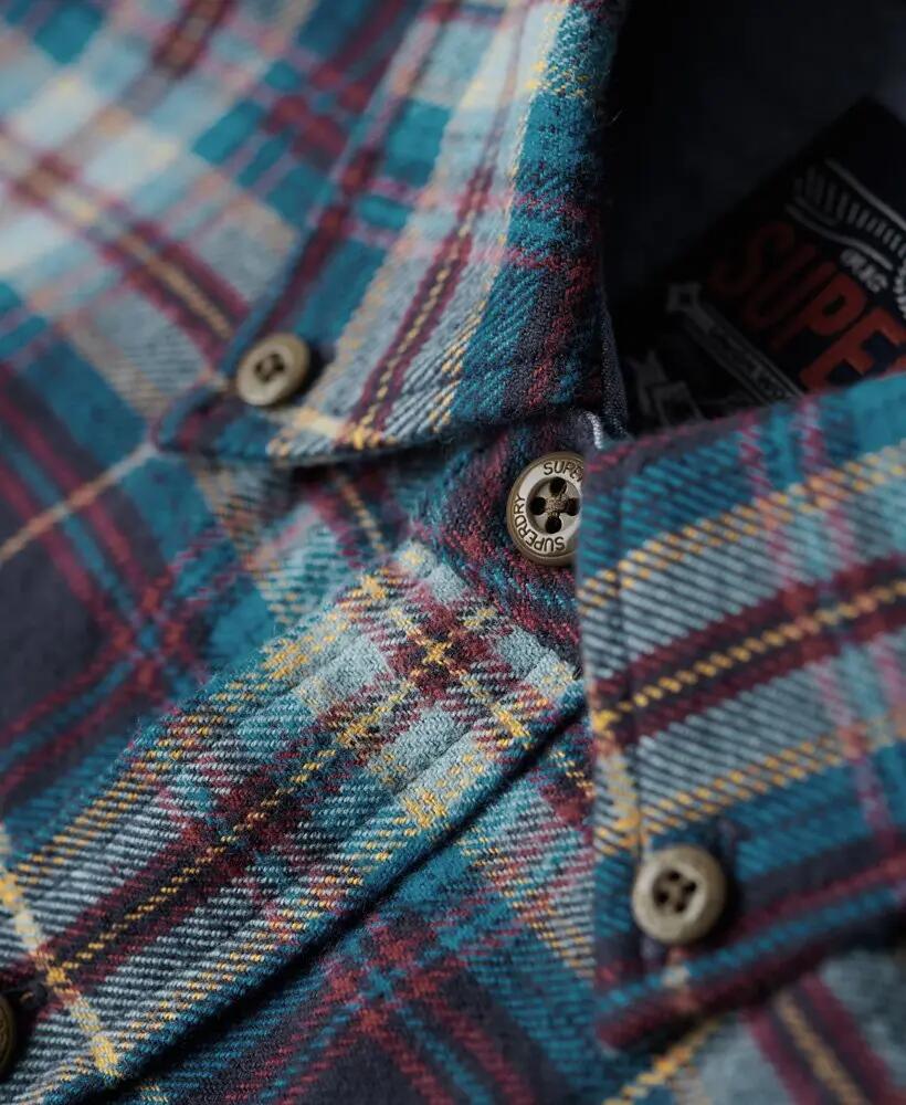 superdry Lange mouw Lumberjack shirt van katoen – Drayton Check Navy 2 5/7