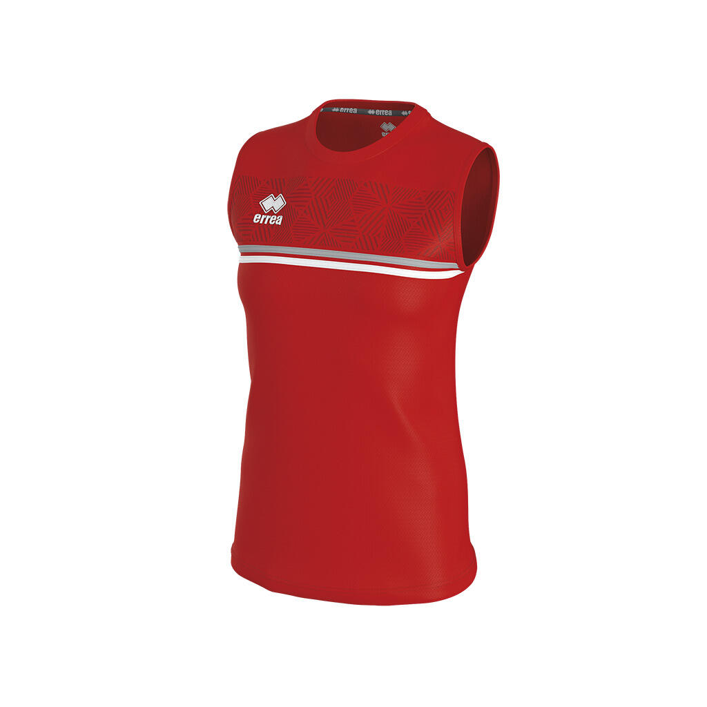 Errea - Chasuble Fille Errea Divina - T-shirt Sans Manche - Gris|rouge - 8 À 10 Ans - Decathlon