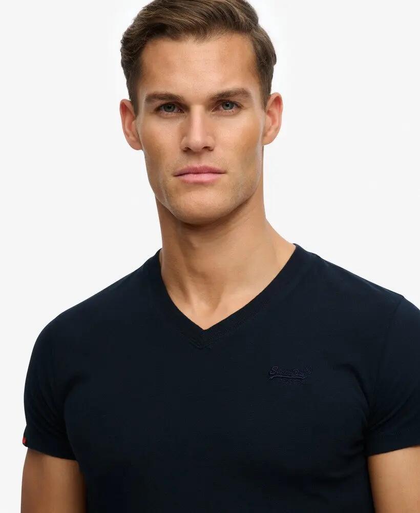 superdry V‑Neck T‑Shirt mit Sticklogo aus Bio‑Baumwolle 4/6