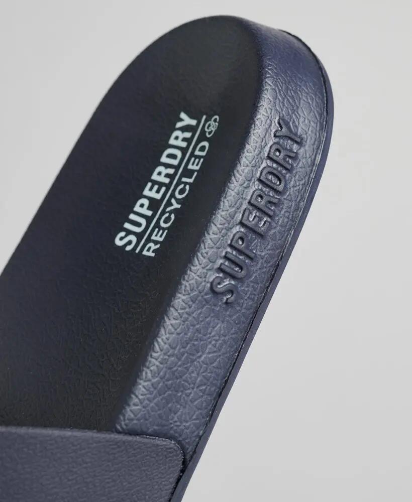 superdry CODE Logo Pool Sliders - chinelos de piscina RICH NAVY 4/4