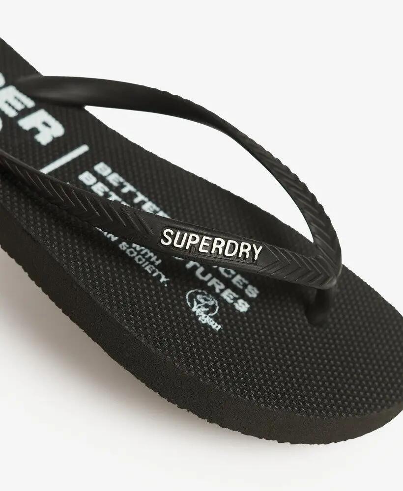 superdry Studios Flip Flops em borracha – formato minimalista com logo em relevo 7/7