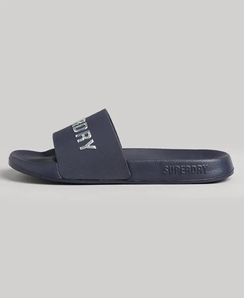 superdry CODE Logo Pool Sliders - chinelos de piscina RICH NAVY 2/4
