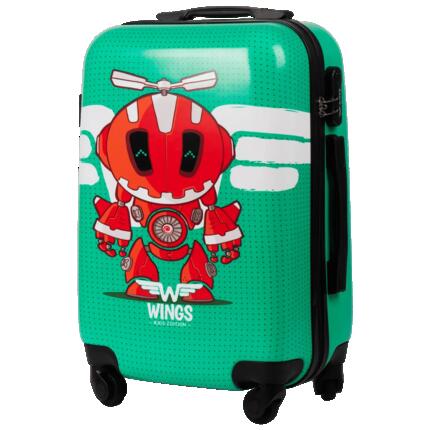 VALISE CABINE ENFANT RIGIDE WINGS JAUNE ROBOT S 20