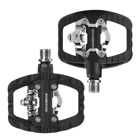 Fahrradpedale Doppelfunktion SPD und Plattform aus Nylon ROCKBROS