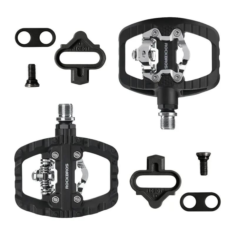 Pedales de bicicleta doble función SPD y planos de nailon ROCKBROS 3/3
