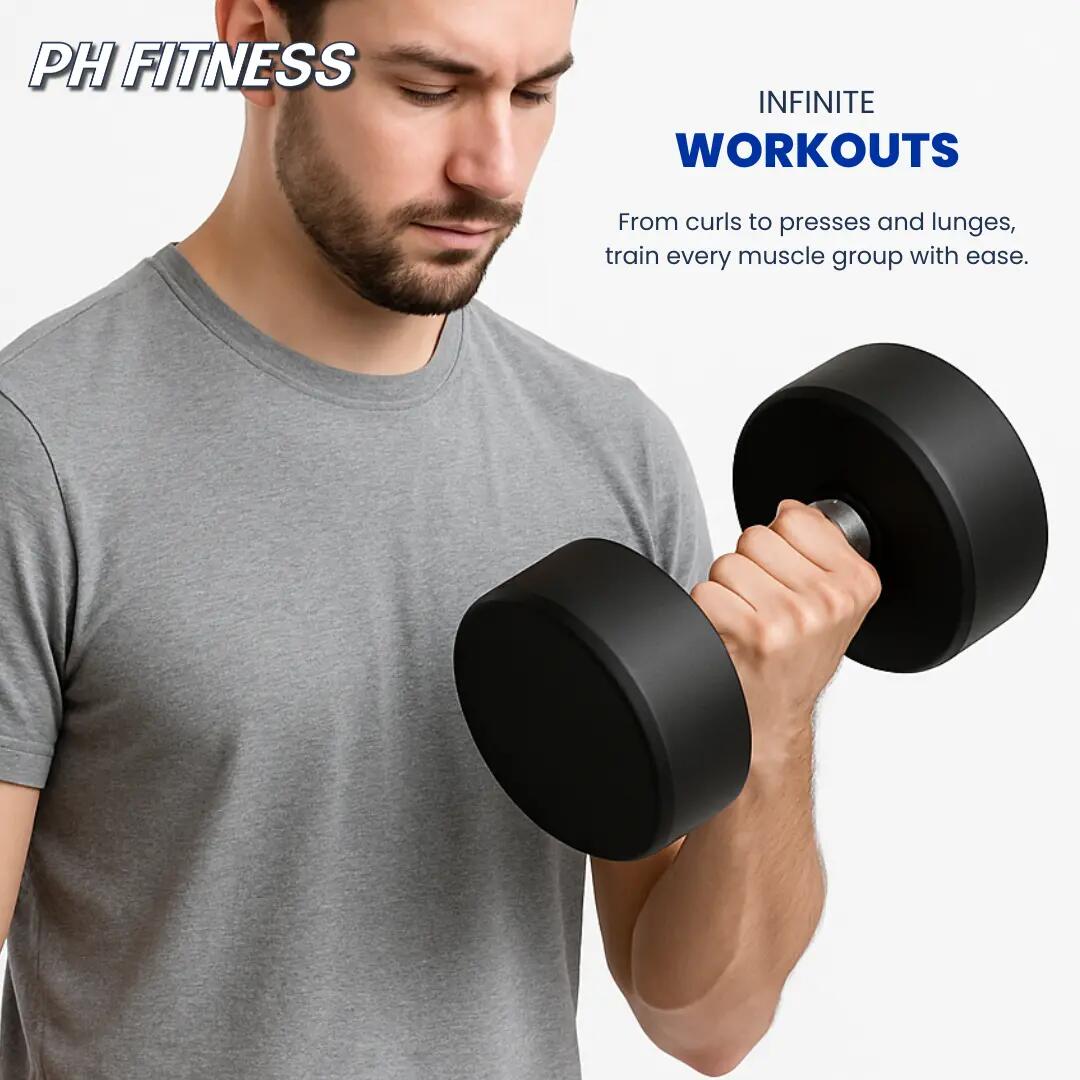 Set manubri PU 2–30 kg professionali | PH Fitness 6/8