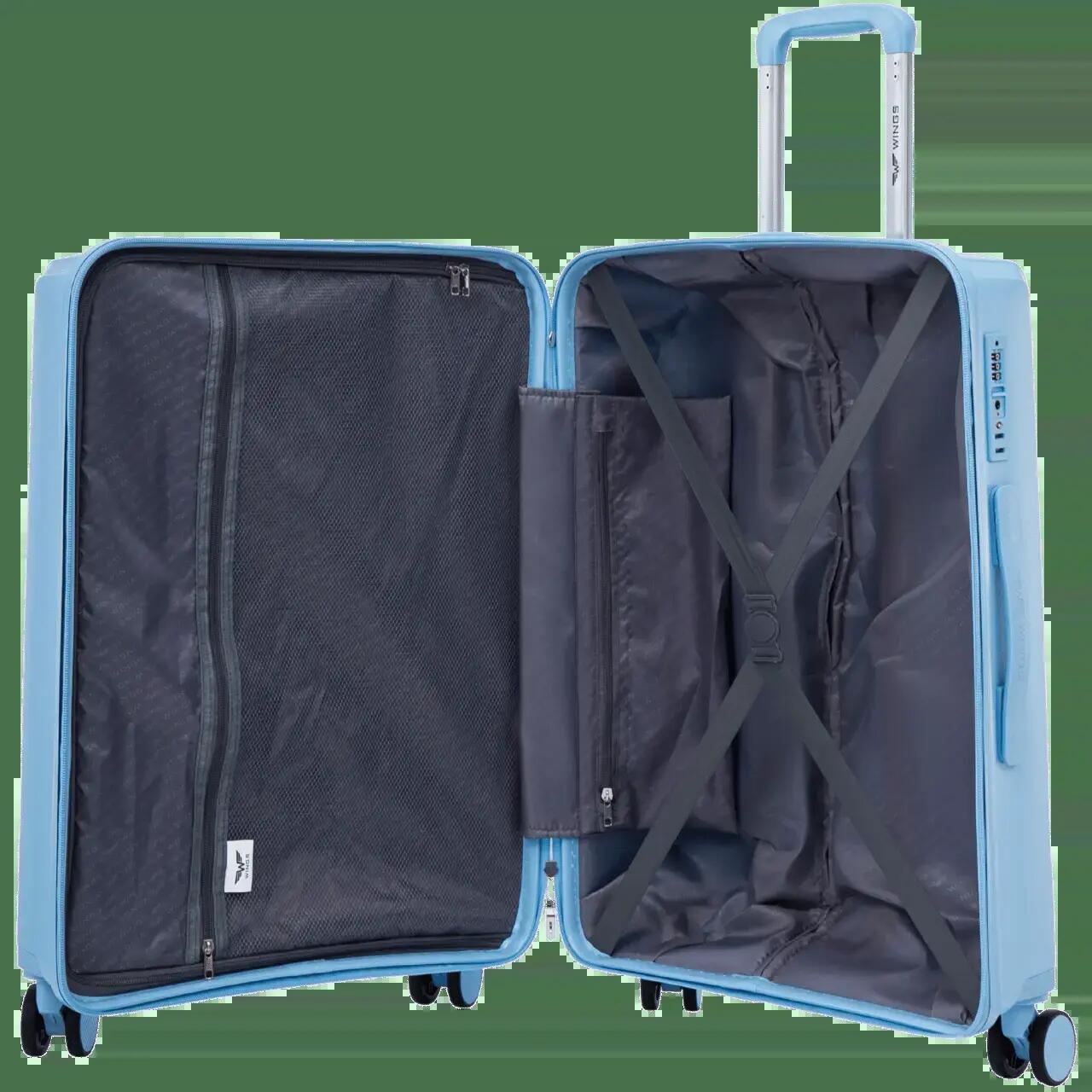 Valise cabine Wings COCKATIEL polypropylène 20" BLEU CLAIR 10/10