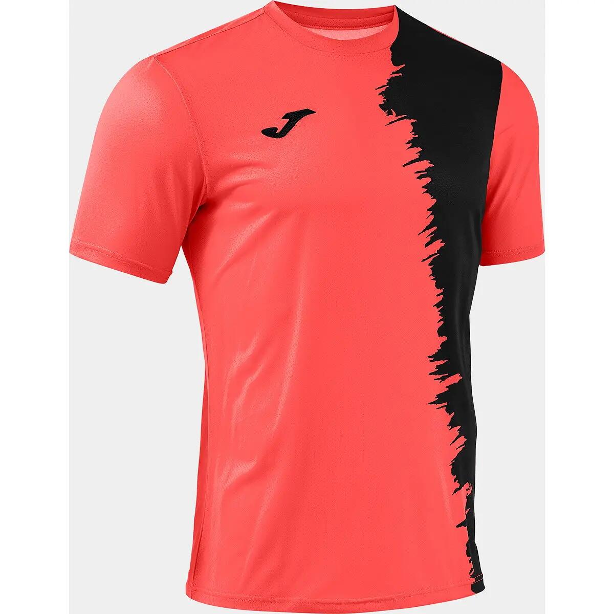 Shirt - Voetbal - Heren - Semi-fitted Picasho - Coral Fluor/Zwart 2/3