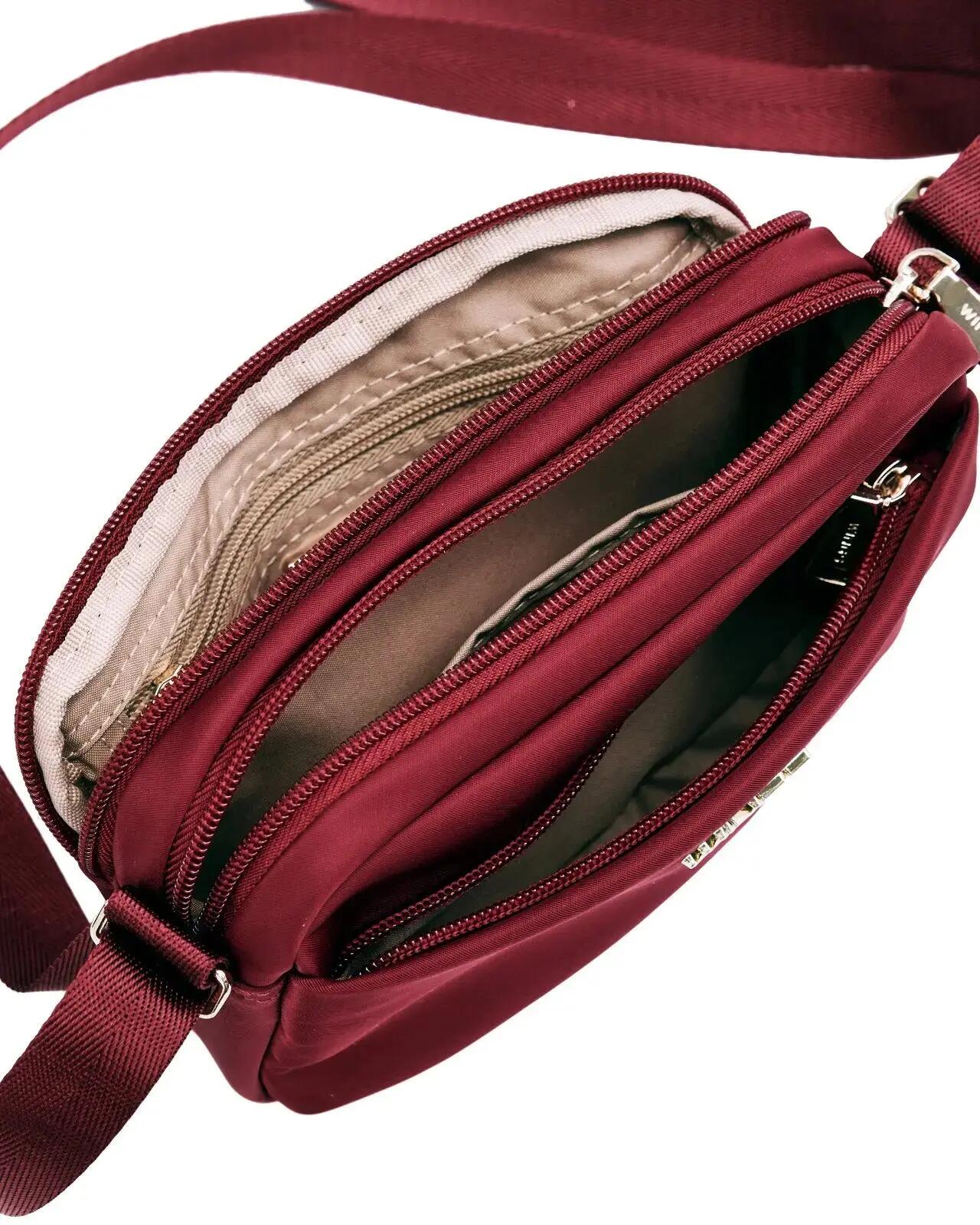 WINGS ROSELLA sporttas, kleine damestas met schouderriem, DARK RED 6/8