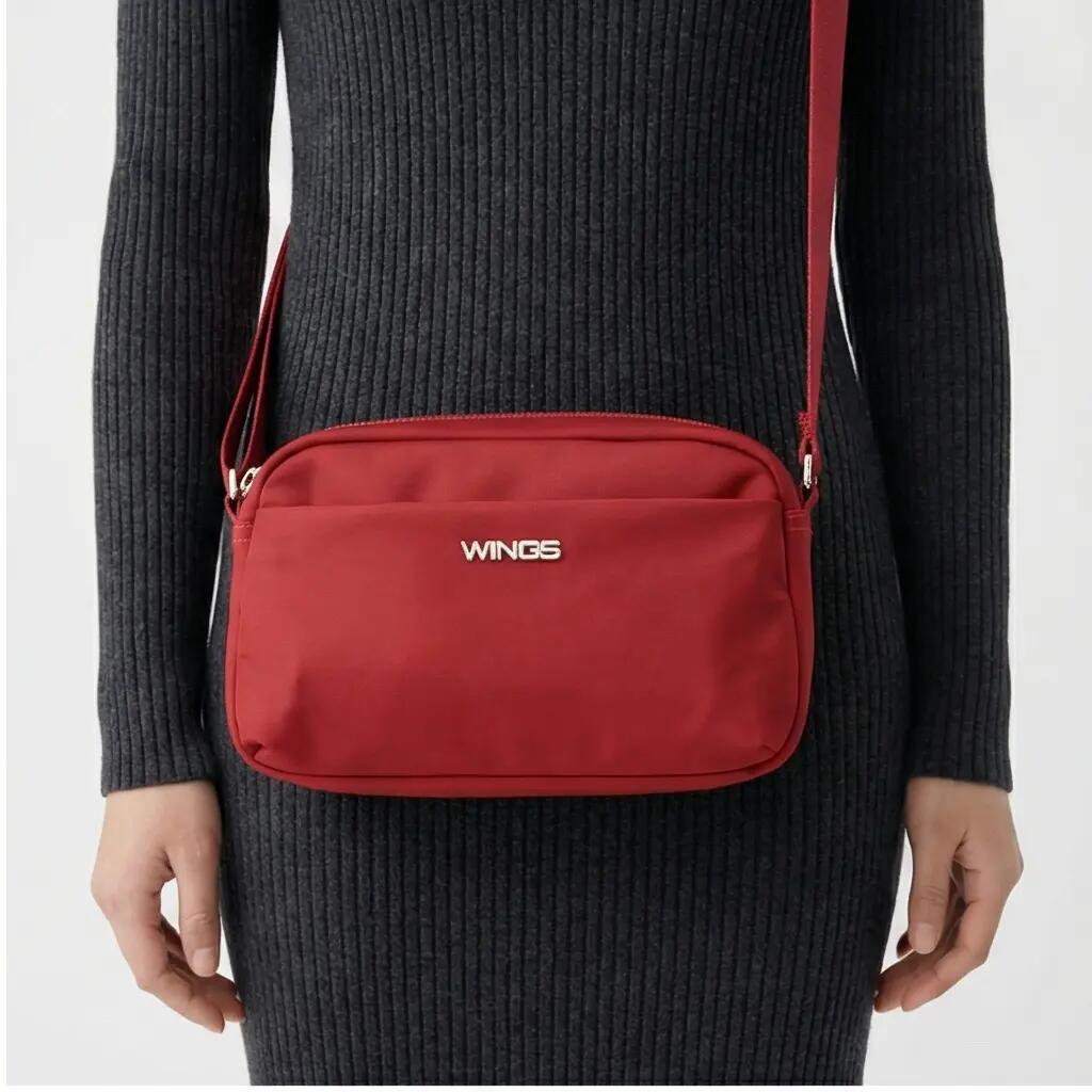 WINGS ROSELLA sporttas, kleine damestas met schouderriem, DARK RED 4/8