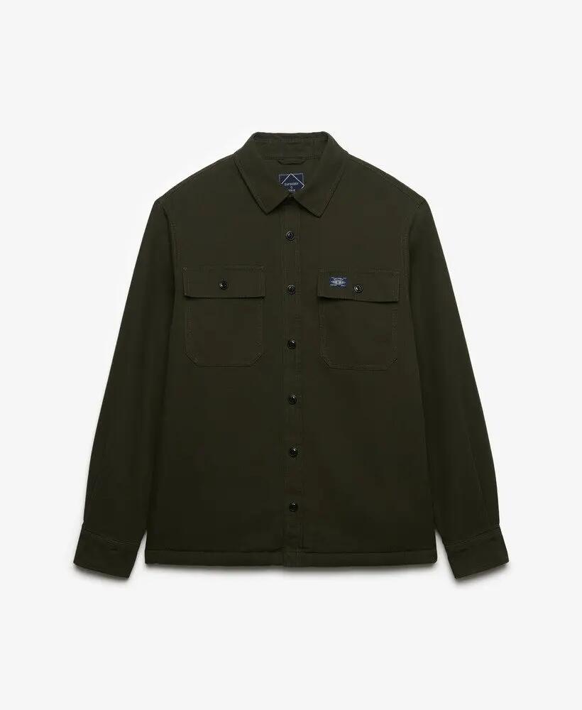 superdry Overshirt Vintage Borg Lined Miller Surplus Goods Olive 7/7