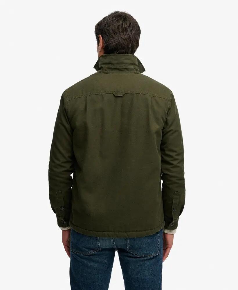 superdry Overshirt Vintage Borg Lined Miller Surplus Goods Olive 5/7