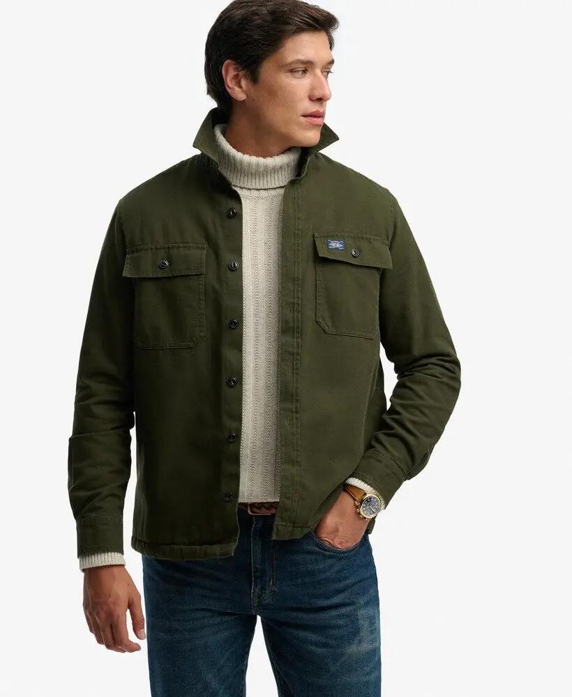 superdry Overshirt Vintage Borg Lined Miller Surplus Goods Olive 2/7