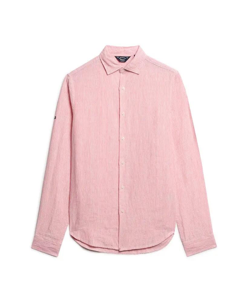 superdry Camicia Casual in Lino a Maniche Lunghe 7/7