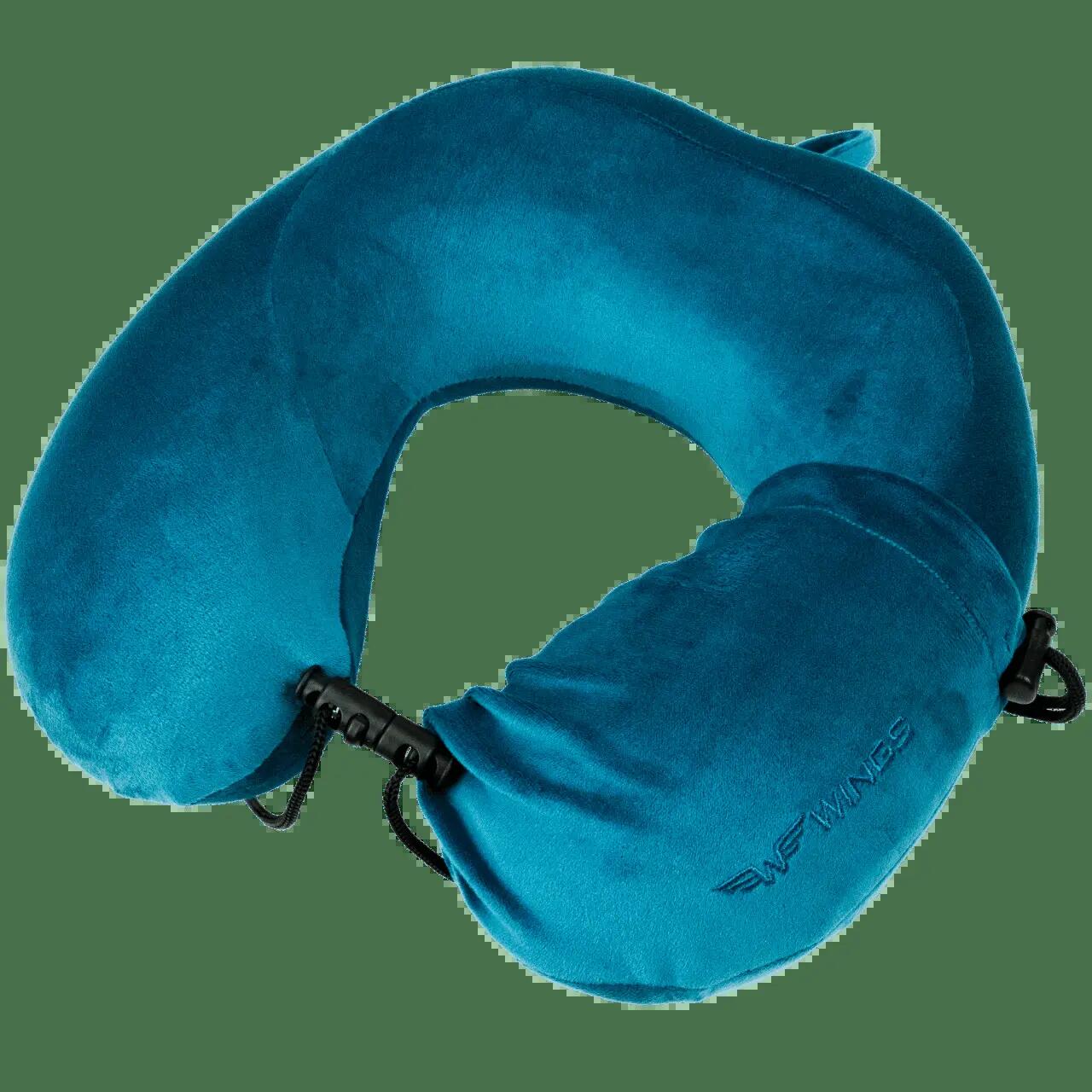 WINGS Coussin de voyage en mousse thermoplastique en forme de fer à cheval BLEU 5/8
