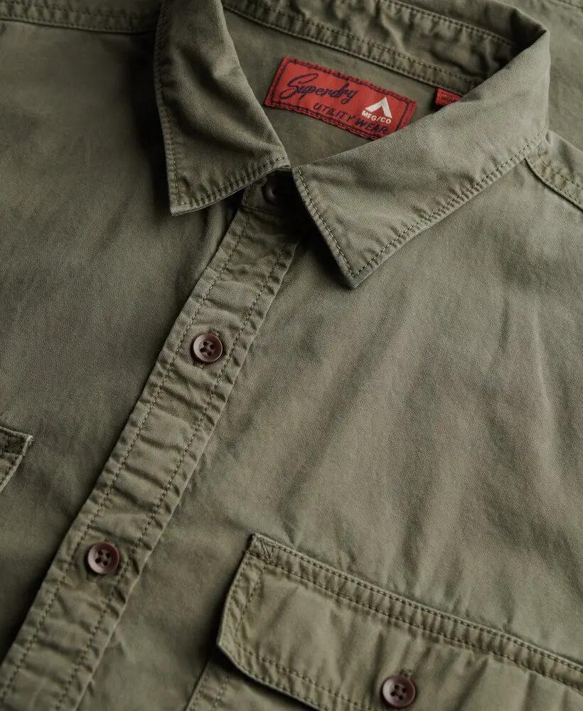 superdry Military Ss Shirt en coton biologique Tornado Green 5/6
