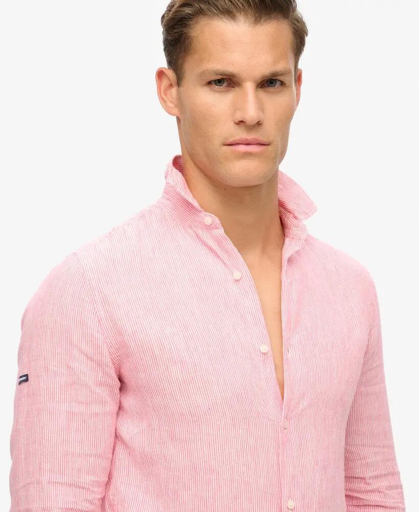 superdry Camicia Casual in Lino a Maniche Lunghe 3/7