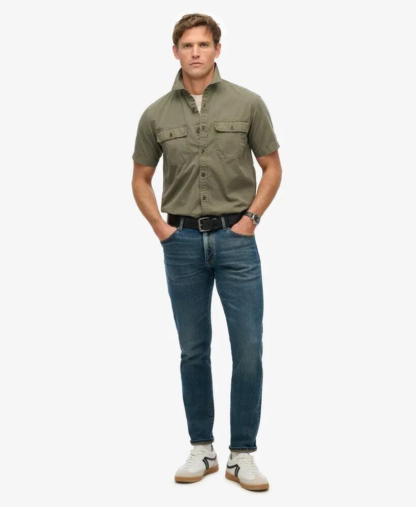 superdry Military Ss Shirt en coton biologique Tornado Green 2/6