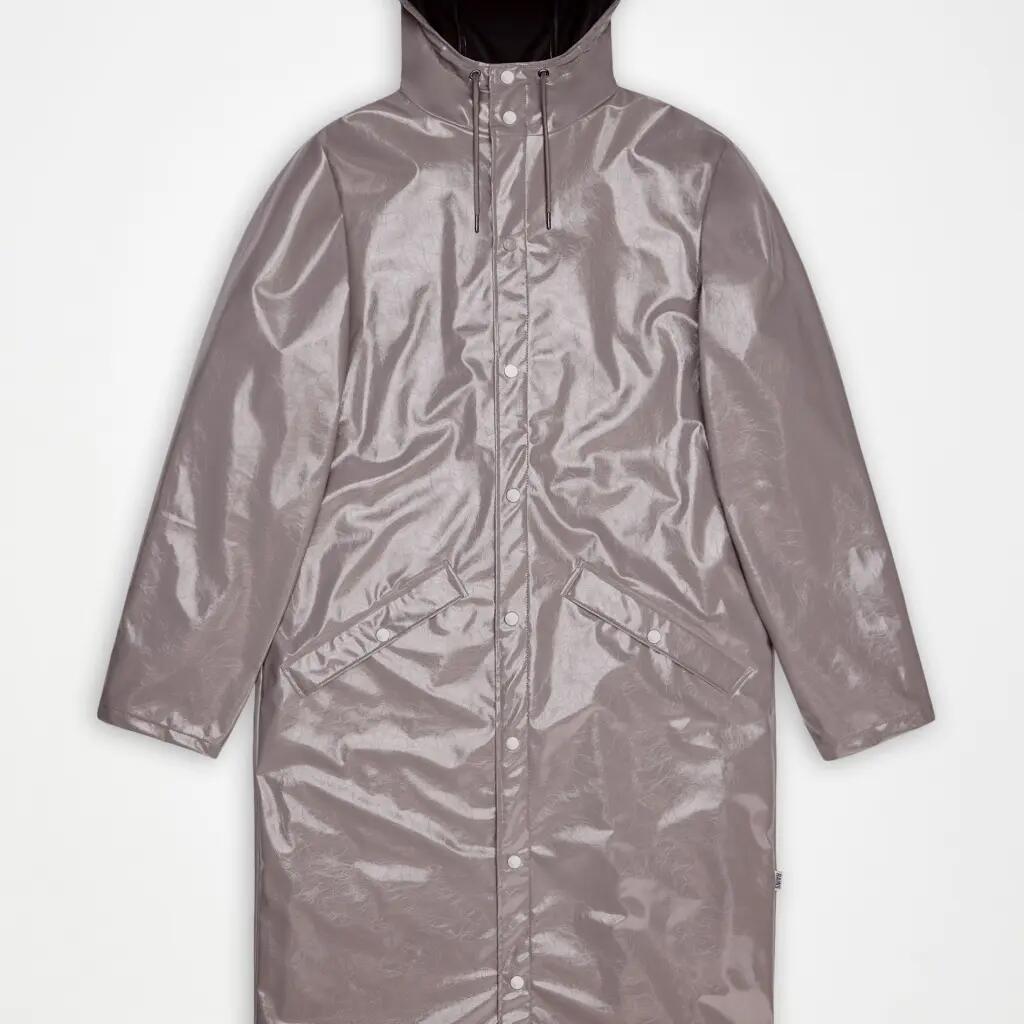 Giacca Rains Modello 18360r Longer Jacket W3 Colore Viola 3/5