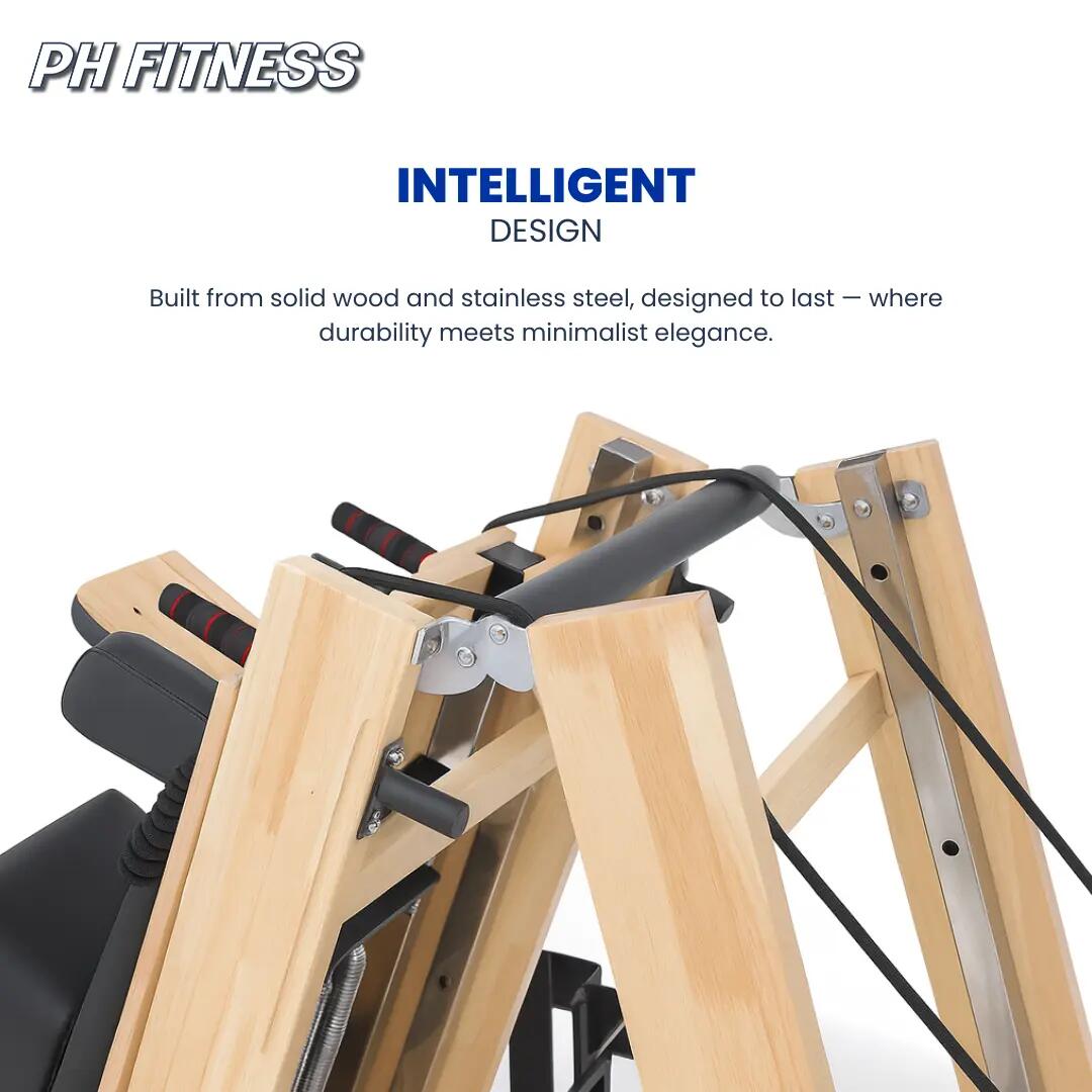 Reformer Pilates in legno pieghevole | PH Fitness 8/9