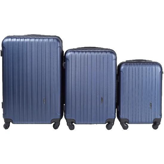 ENSEMBLE DE 3 VALISES WINGS FLAMINGO AVEC EXTENSION BLEU