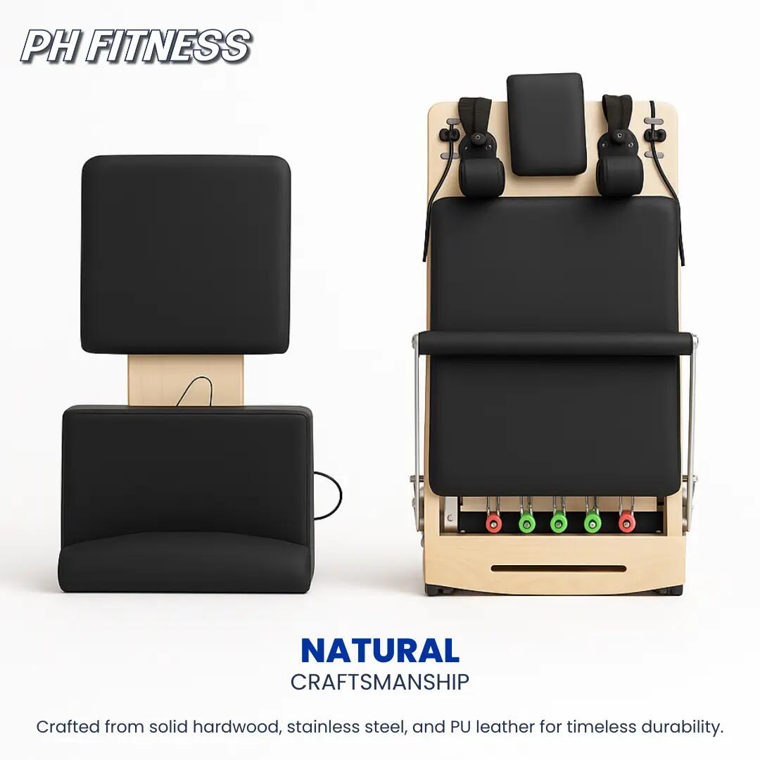 Reformer Pilates in legno pieghevole | PH Fitness 6/9