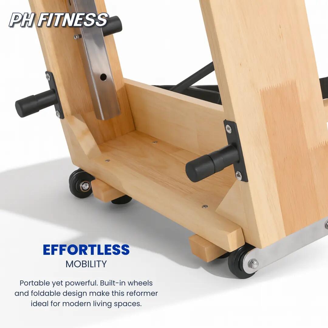 Reformer Pilates in legno pieghevole | PH Fitness 5/9