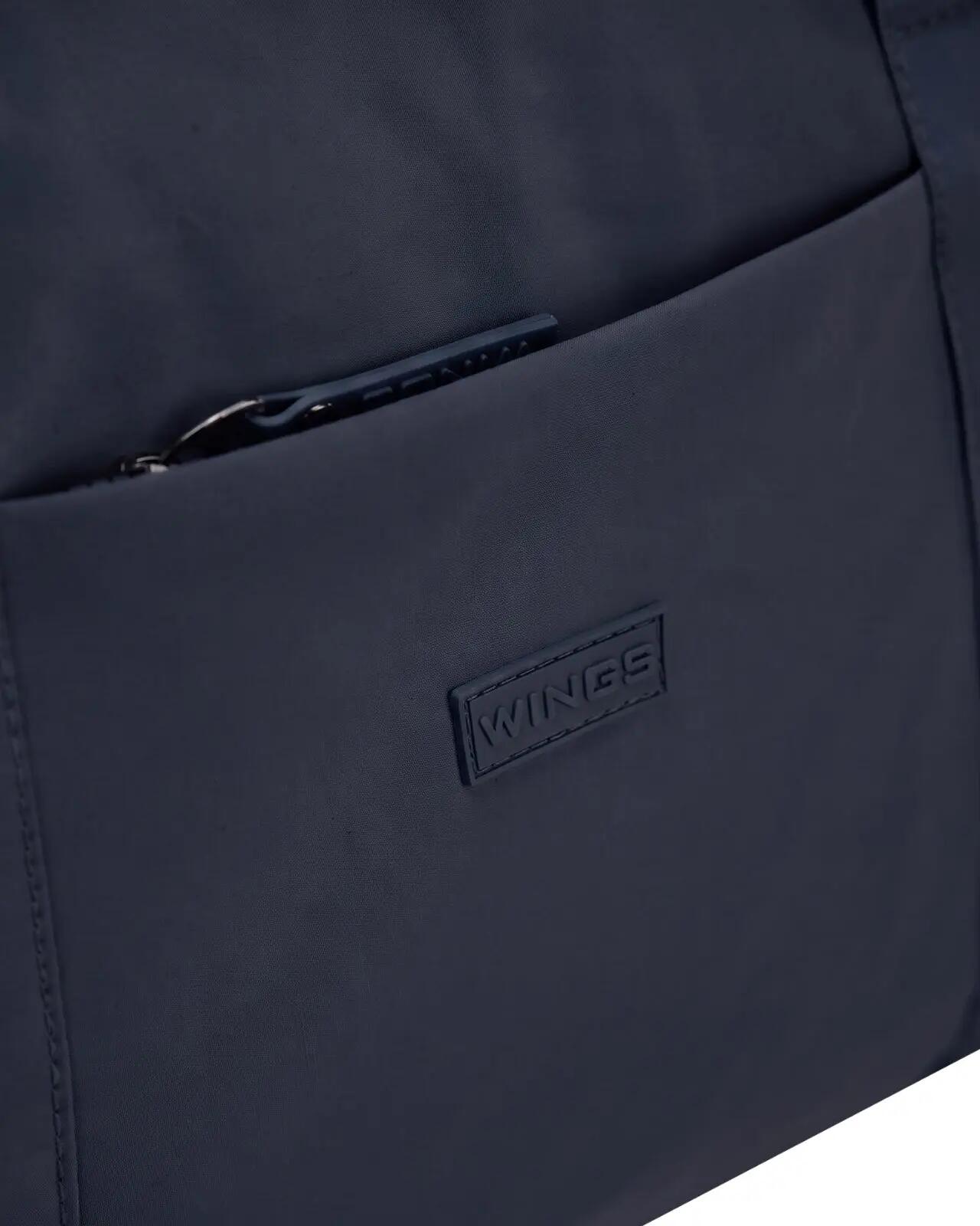 Torba sportowa WINGS SOLENNE z kieszenią na buty i pasem na walizkę NAVY BLUE 7/10
