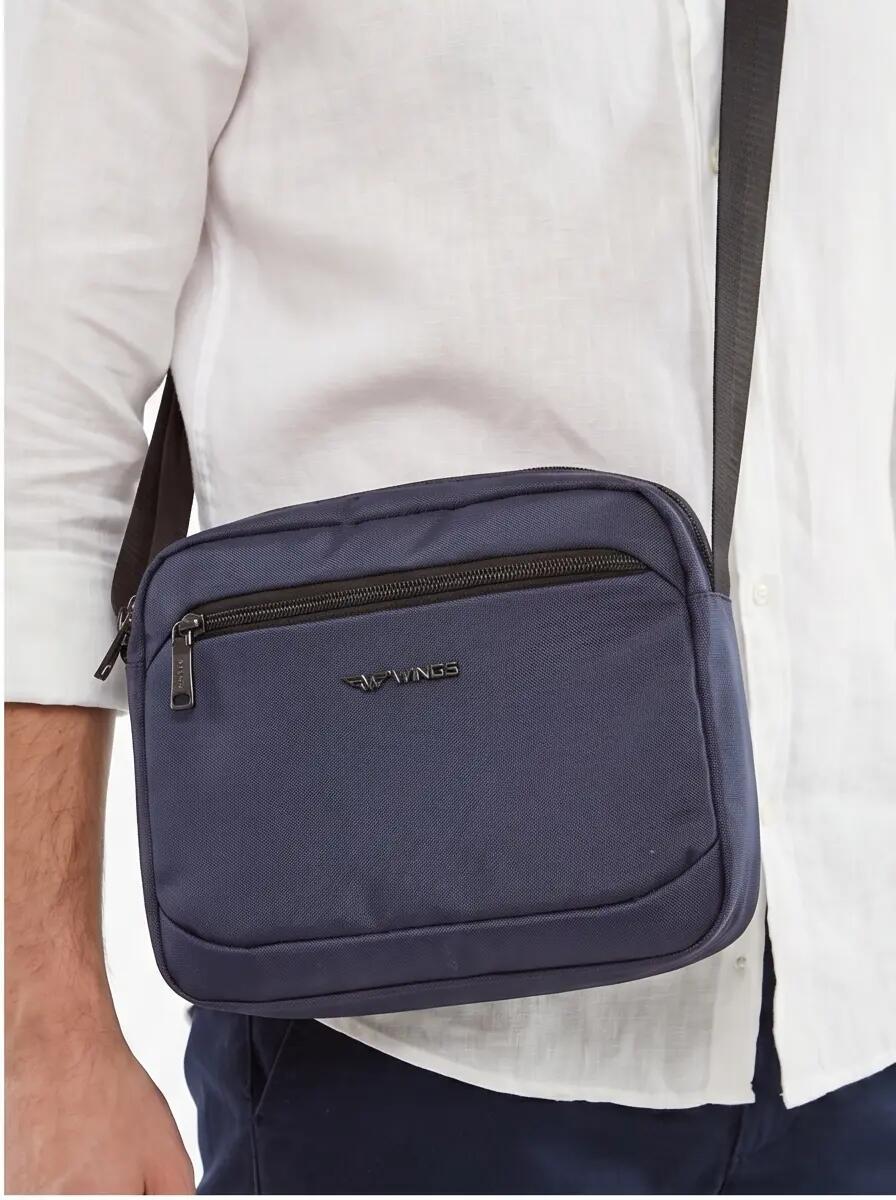 Pochette homme BRANT WINGS à bandoulière BLEU FONCÉ 3/7