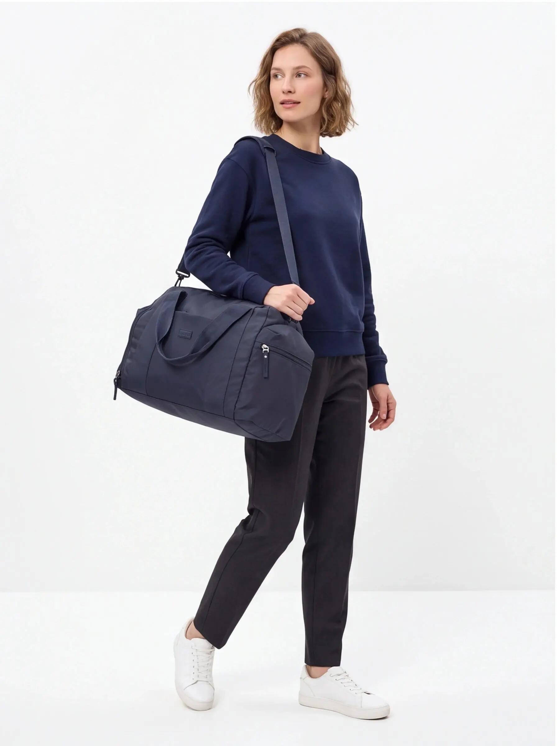 Torba sportowa WINGS SOLENNE z kieszenią na buty i pasem na walizkę NAVY BLUE 2/10