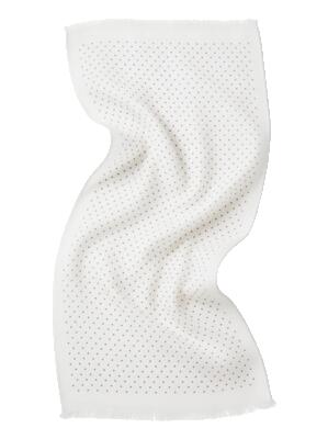 Dames sjaal wings 180x90 cm zwart-witte stippen