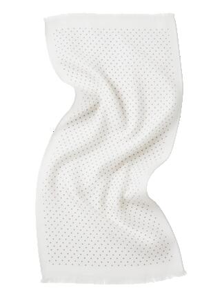 Chusta damska WINGS 180x90 cm czarno białe groszki