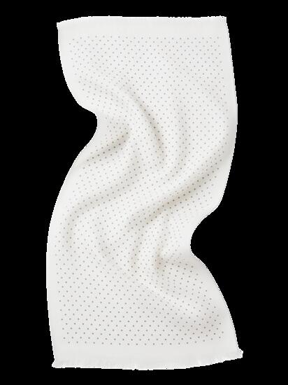 Chusta damska WINGS 180x90 cm czarno białe groszki