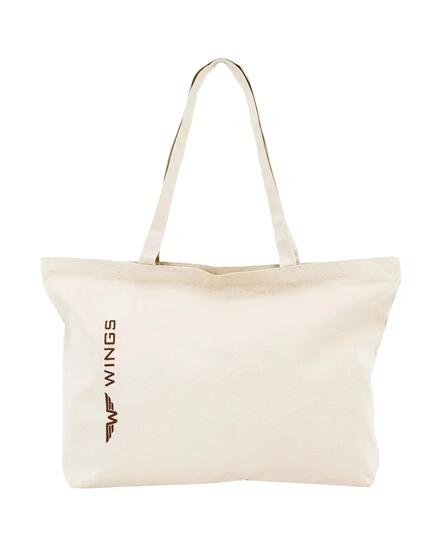 Torba shopper płócienna WINGS BEIGE