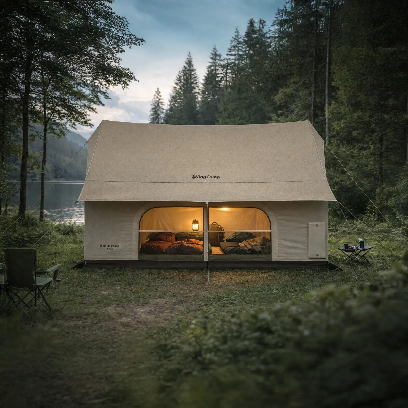 Tenda familiare Pinehouse III Tenda da campeggio per 5 persone in cotone 4/7