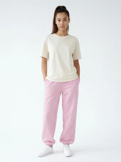 Damskie spodnie dresowe oversize UNLEASH WINGS PINK