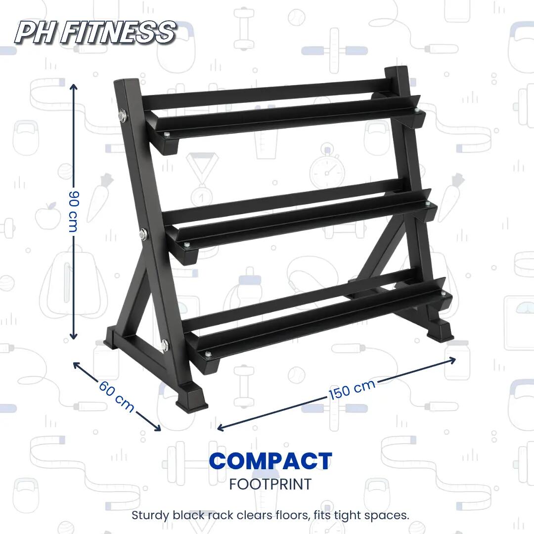 PH Fitness Rack manubri a 3 livelli – 400 kg 4/7