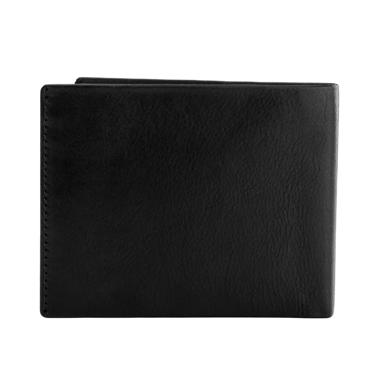 Portefeuille noir pour homme WINGS en cuir bovin naturel 4/6