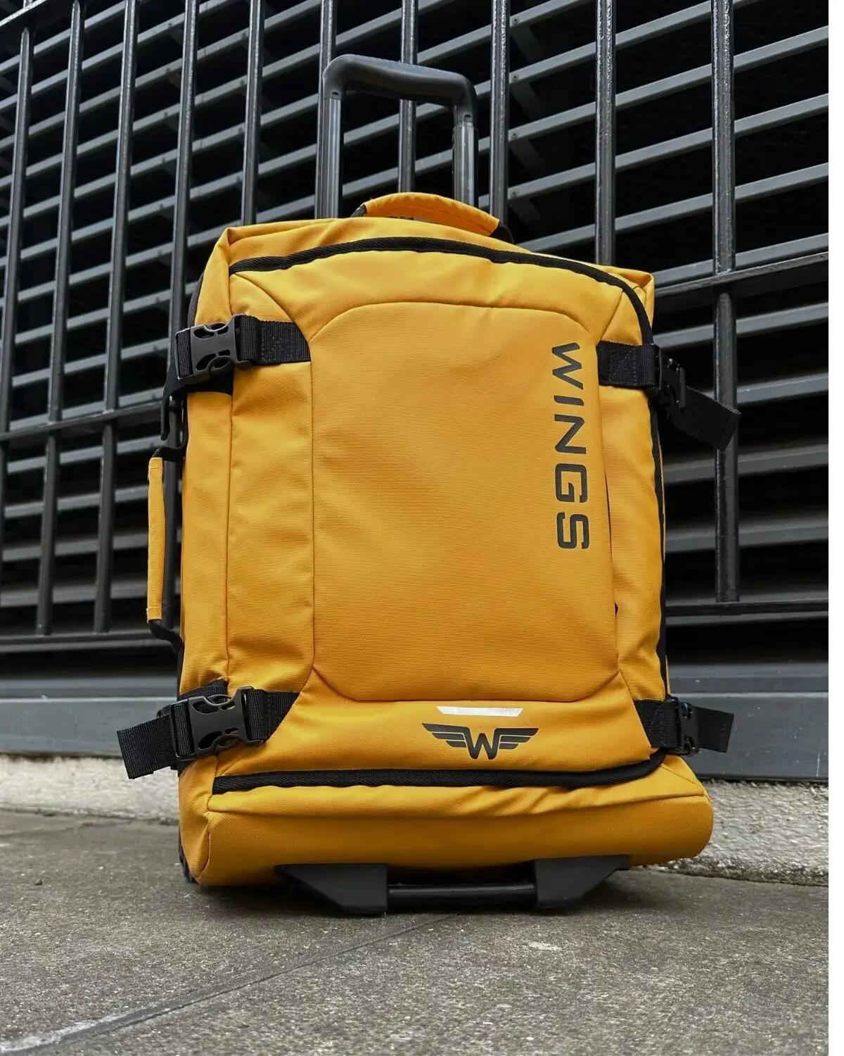 WINGS Zachte koffer Kleine handbagage 20" ROOK geel 2/10