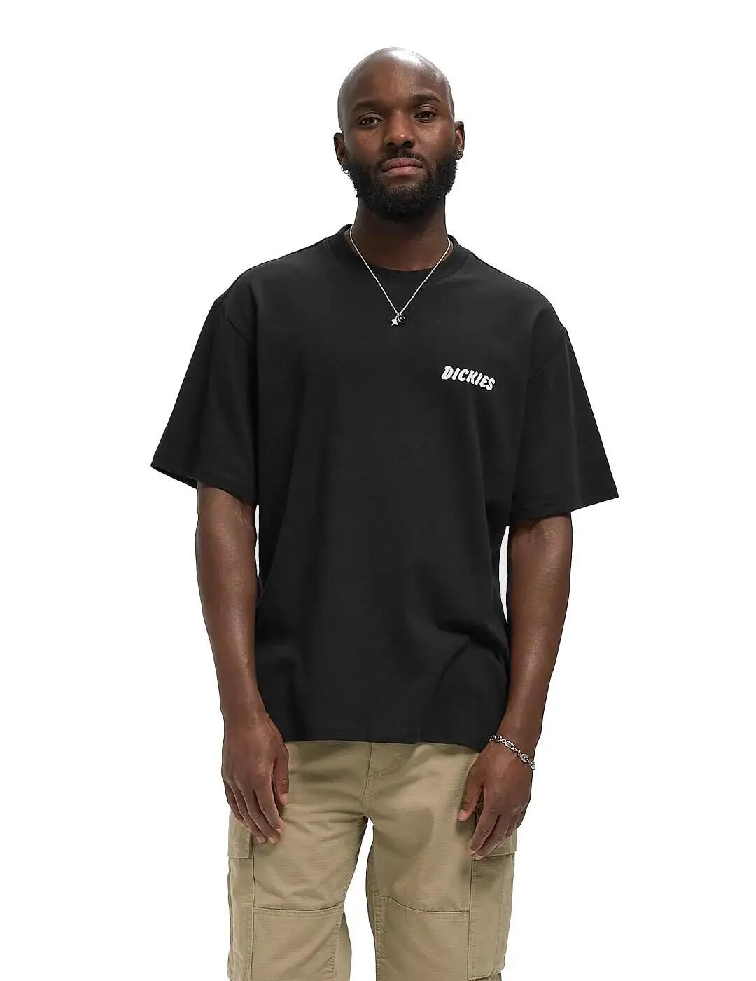 Camiseta para Hombre Dickies  dry ridge Negro 3/4