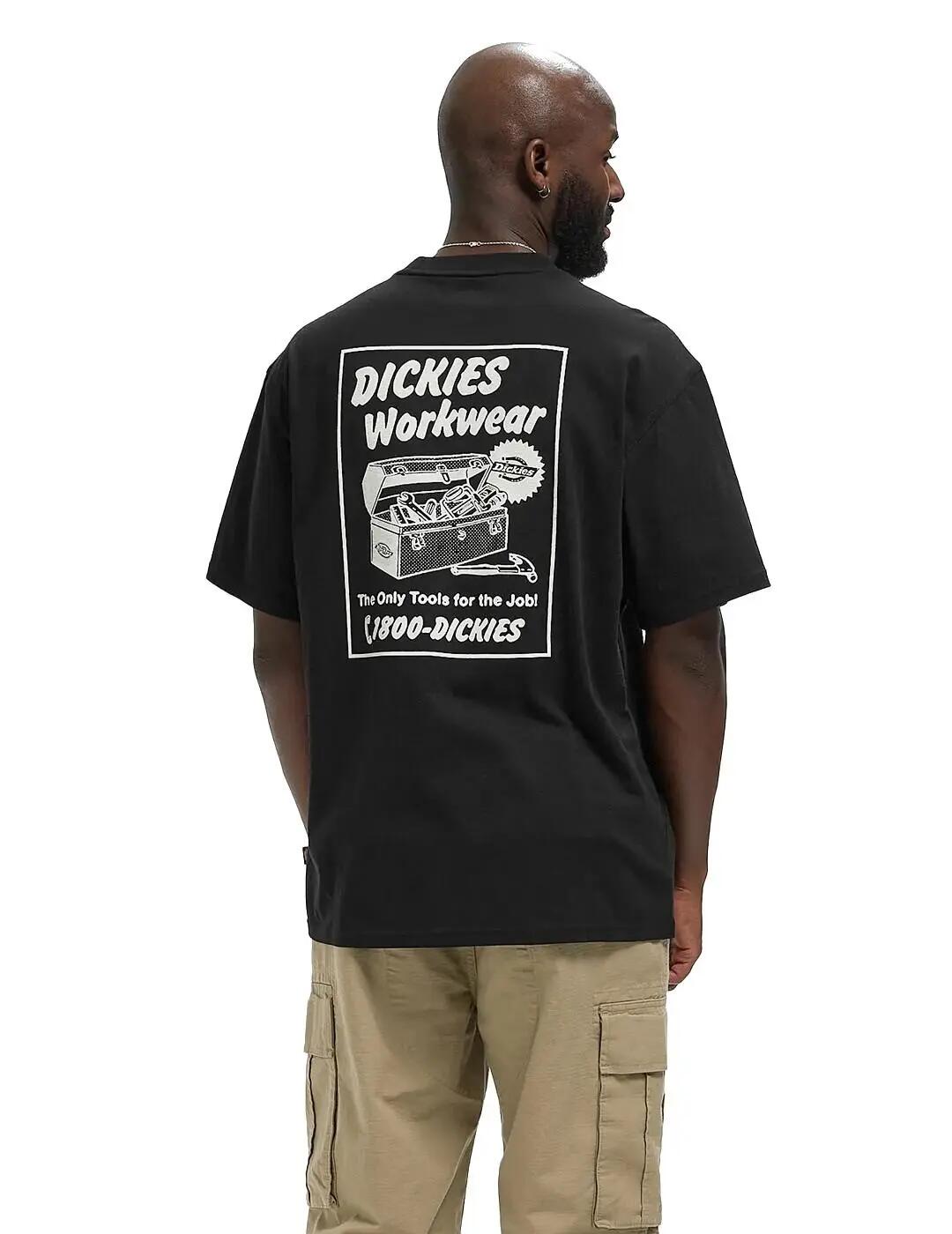 Camiseta para Hombre Dickies  dry ridge Negro 2/4