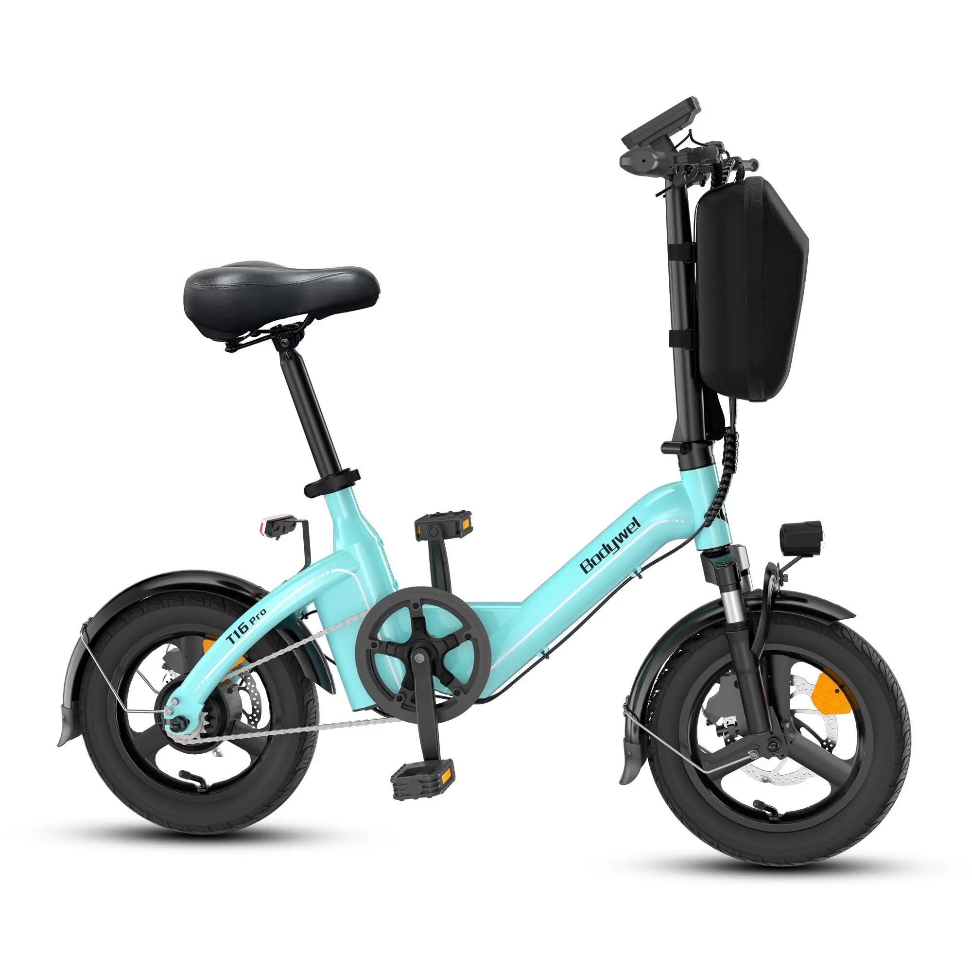 Bicicleta Elétrica Dobrável T16 Pro 14" 36V 7.8Ah 50km APP Mini E-Bike 2/6