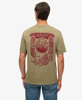 Superdry tokyo narrative loose t-shirt – losse pasvorm, biologisch katoen