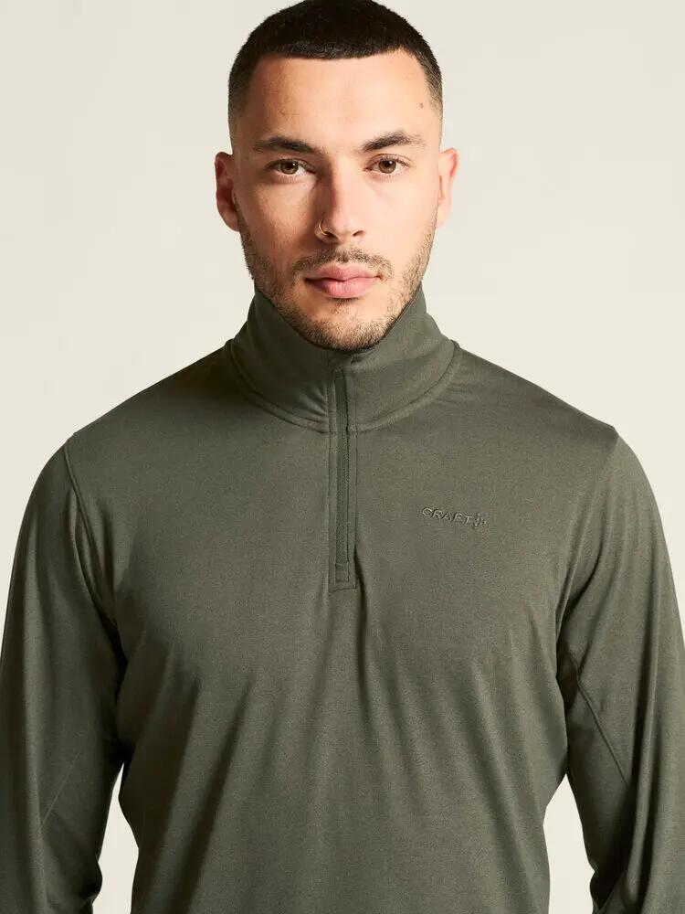 craft Flow HZ LS M — maglia manica lunga collo alto con zip, tessuto riciclato 5/7