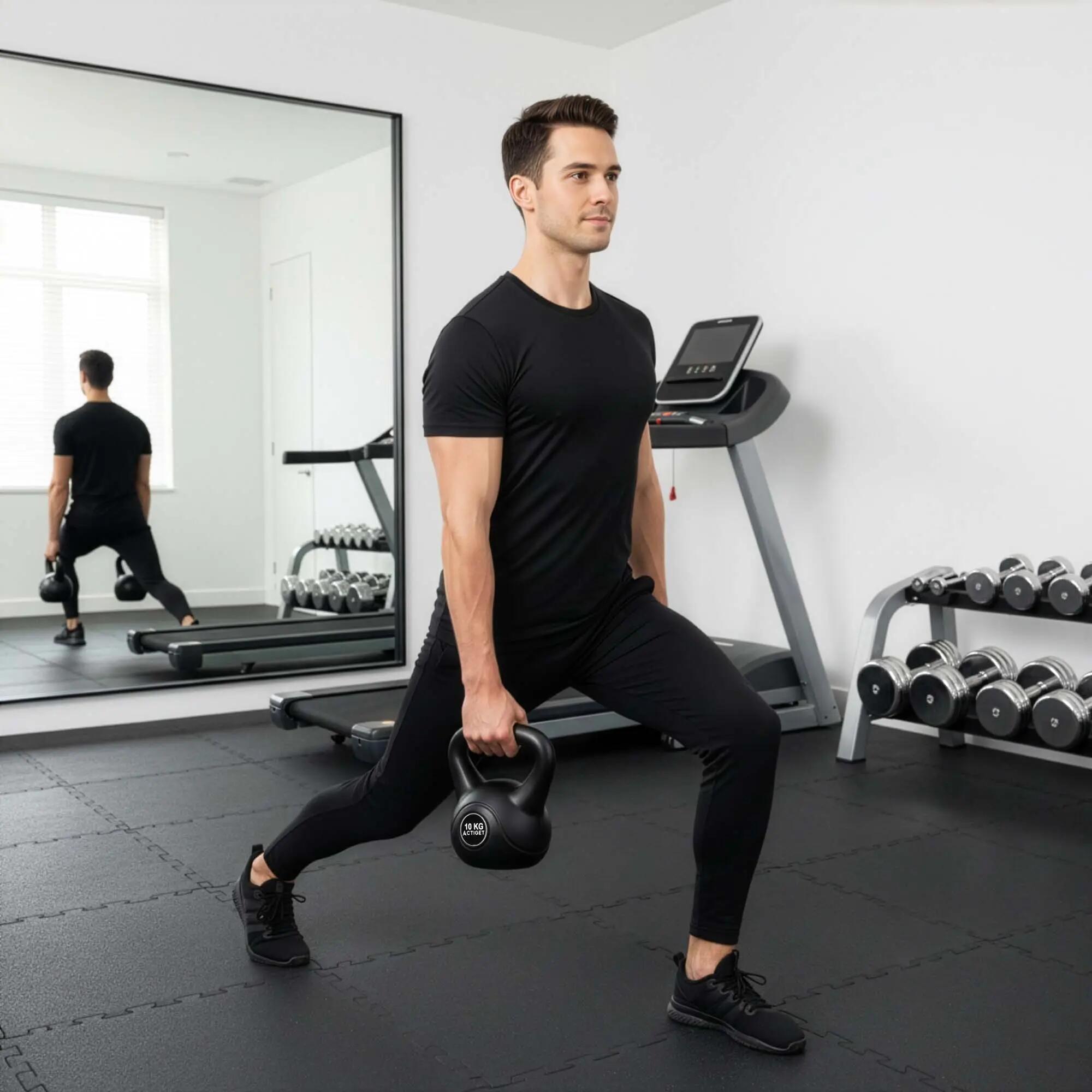 Kettlebell do ćwiczeń  Actiget 10 kg hantla ACTIGET odważnik treningowy ABS kula 6/6