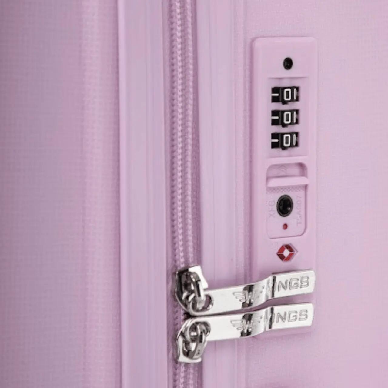 Valise cabine Wings COCKATIEL polypropylène 20" BLANC ROSE 5/10