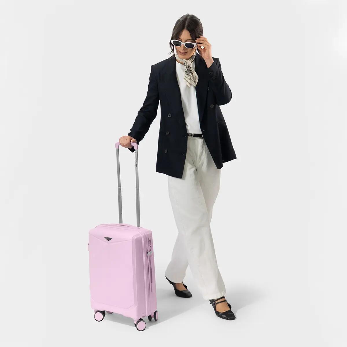 Valise cabine Wings COCKATIEL polypropylène 20" BLANC ROSE 2/10