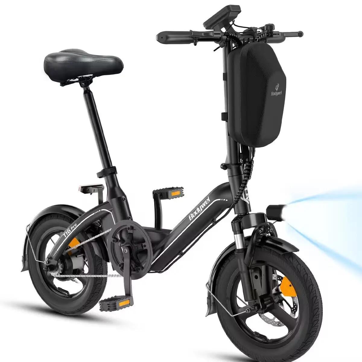 Bicicleta Elétrica Dobrável T16 Pro 14" 36V 7.8Ah 50km APP Mini E-Bike 2/6