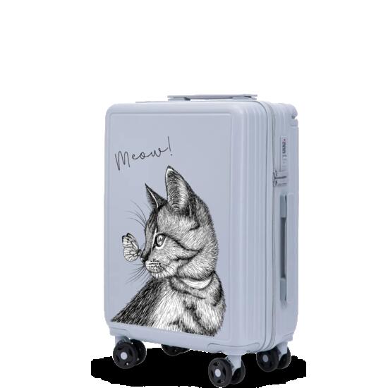 Valise cabine Wings ABS+ 20" Personnalisée BLEU PASTEL MEOW